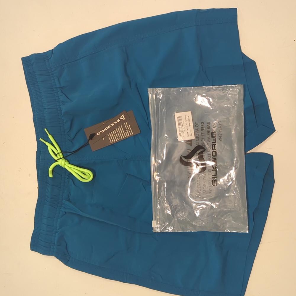 Silkworld Teal Men's Extra Small Swimming Trunks